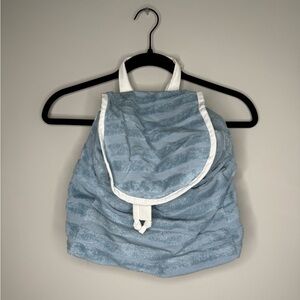Lu & Elle Vacay Everyday Terry Backpack in blue and blue stripes